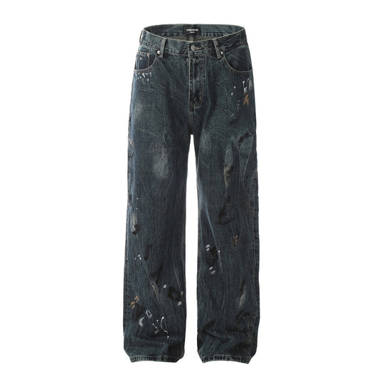 Fashion Printed Straight-leg Trousers Men