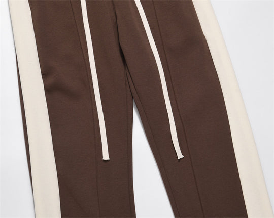Fashion Stitching Casual Wide-leg Trousers Men