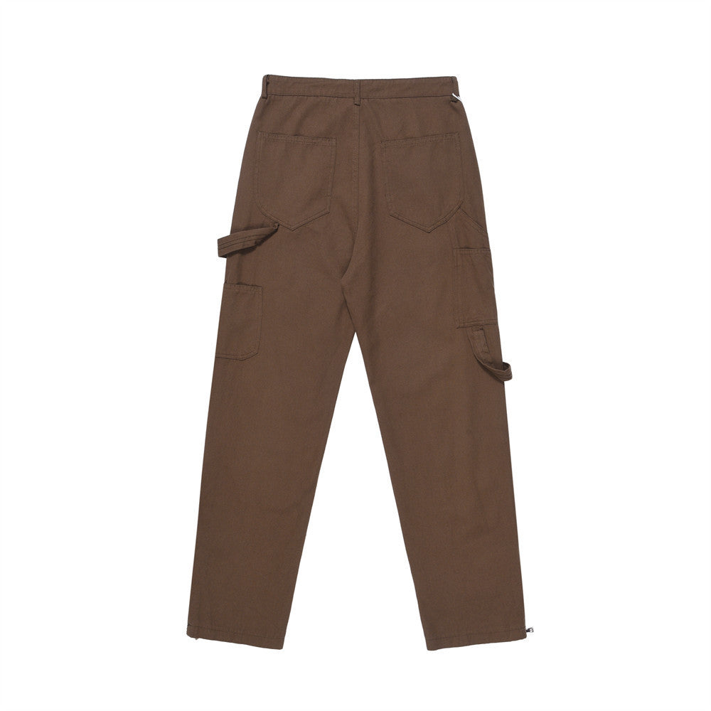 Fashion Zipper Split Casual Trousers Men