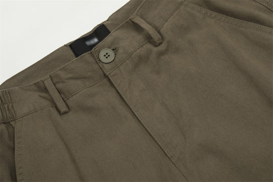 Pleated Paratrooper Tooling Straight-leg Trousers Men