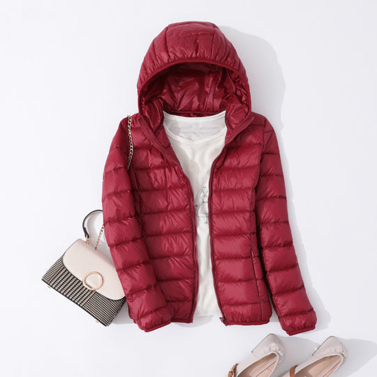 Slim Slimming Portable Short And Thin Down Jacket Women
