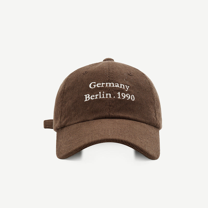 Men And Women Fashion Wide Eaves Corduroy Baseball Hat