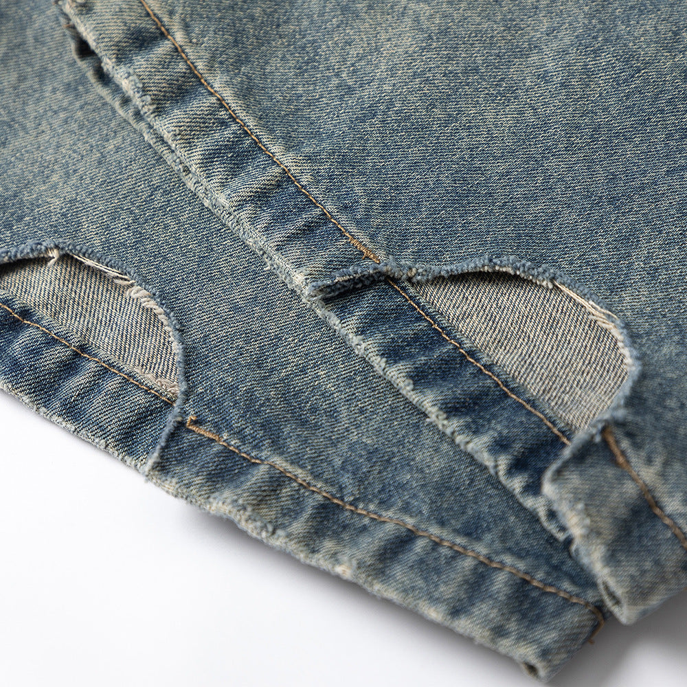 Distressed Trousers American High Street Trendy Men