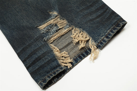 Fashion Straight Denim Trousers Hip Hop Men