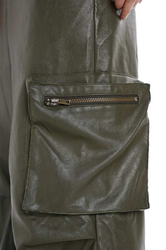 Tooling PU Leather Trousers For Men And Women