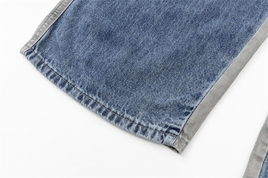 Fashion Men Loose Pockets Straight-leg Trousers