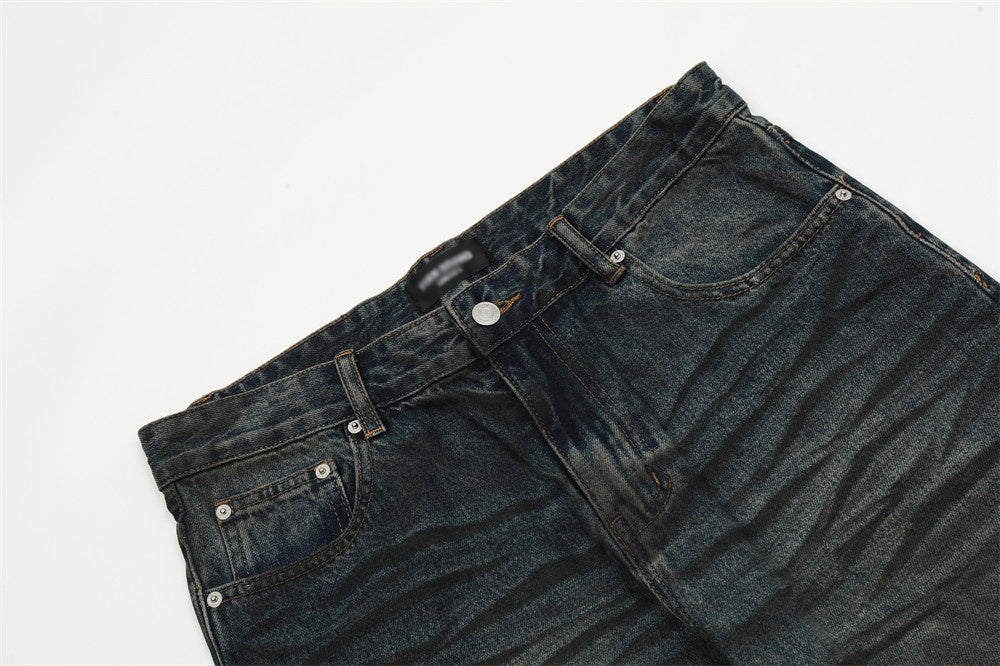 Fashion Straight Denim Trousers Hip Hop Men