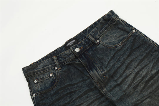 Fashion Straight Denim Trousers Hip Hop Men