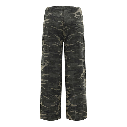 American Camouflage Workwear Straight-leg Trousers Men