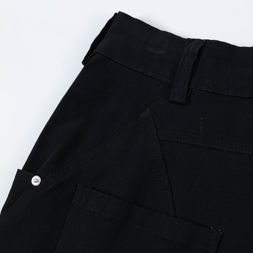 Fashion Solid Color Denim Trousers Men