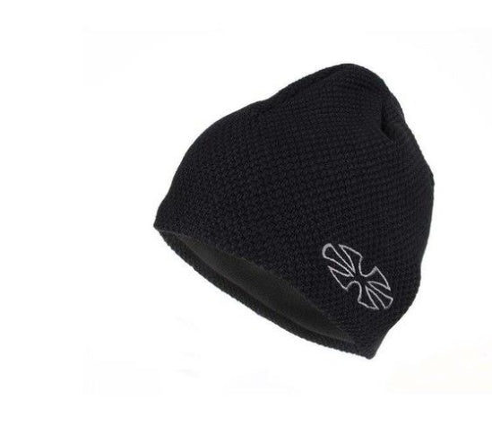 Knitted wool hat veneer double snowboard hat men and women skateboarding street dance hat winter outdoor windproof warm hat