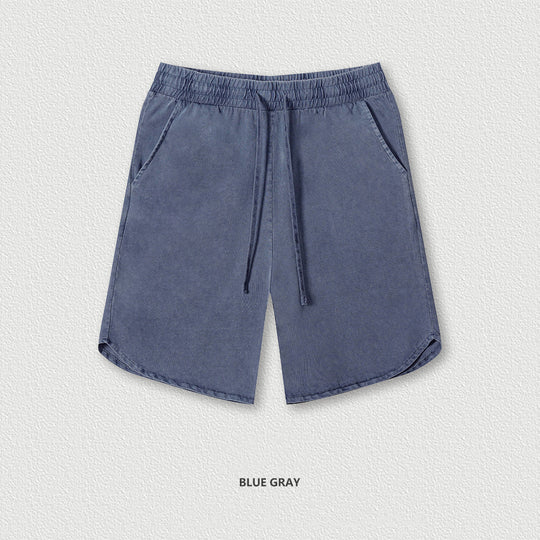 Washed Old Youth Couple Workout Sports Men Casual Shorts