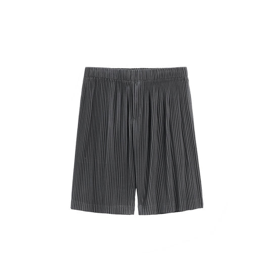 Thin Loose Casual Pants Pleated Elastic Waist Shorts For Men
