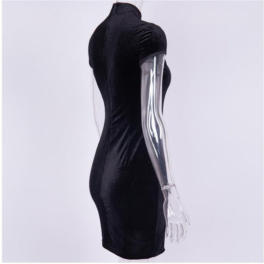 Summer Dress Women Dress Velvet Chinese Cheongsam Retro