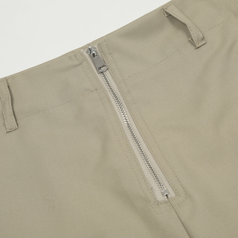 Solid Color Casual Wide-leg Trousers Men
