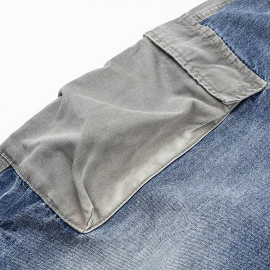 Fashion Men Loose Pockets Straight-leg Trousers