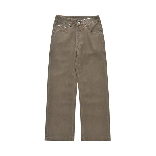 American Retro Denim Straight-leg Trousers Men