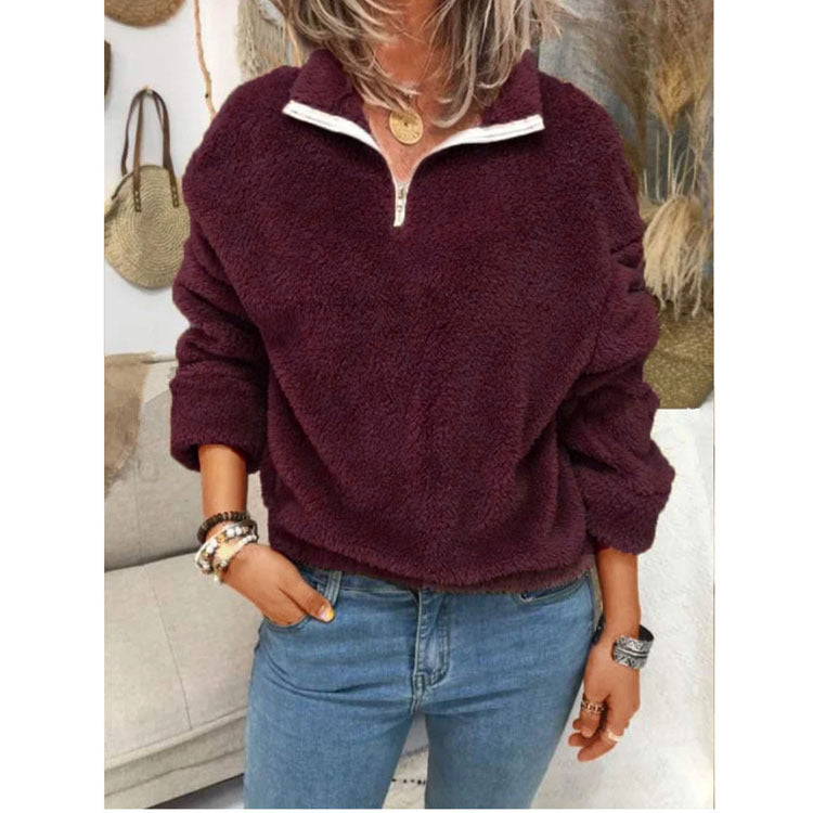 Women's New Style Coat And Sweater Women Plus Velvet Double-Sided Fleece Jacket Women