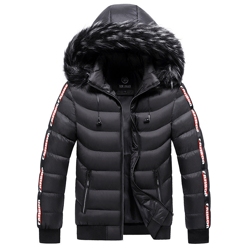Men's Winter Fur Collar Cotton Padded Jacket