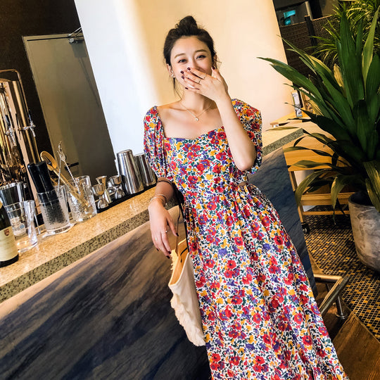 Women's Cotton Printed Floral Dress For Women Summer