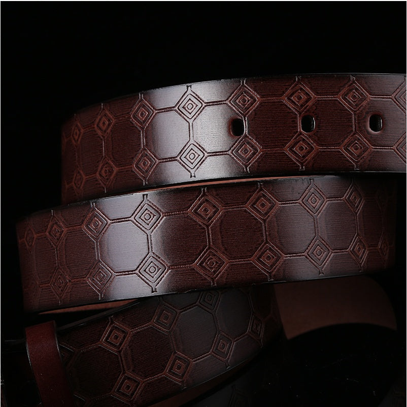 New Style Men's Leather Belt, European And American Fashion Popular Belt
