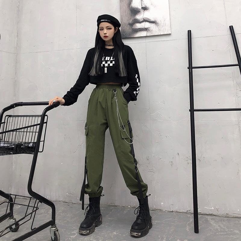 New Korean Fashion High-waisted Trousers Women