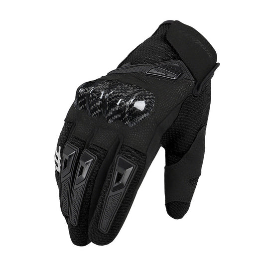 Motorcycle racing gloves carbon fiber motorcycle breathable anti-fall touch screen riding gloves summer men