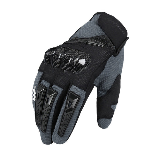 Motorcycle racing gloves carbon fiber motorcycle breathable anti-fall touch screen riding gloves summer men