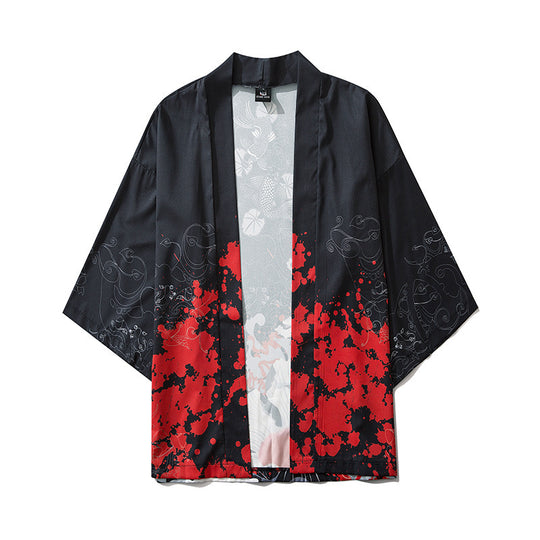 Chinese Style Kimono Men And Women Couple Cardigan Thin Jacket
