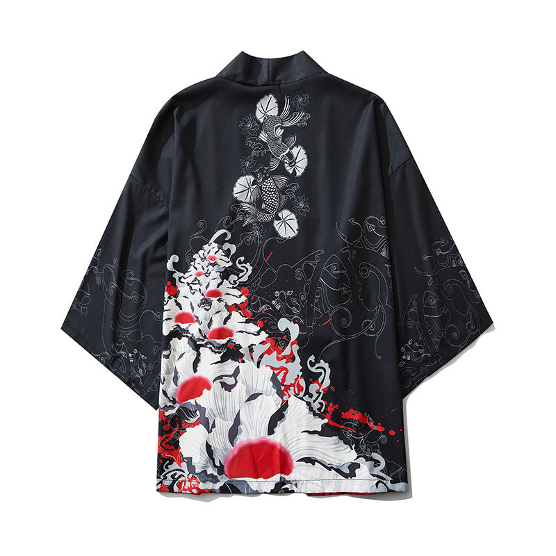 Chinese Style Kimono Men And Women Couple Cardigan Thin Jacket