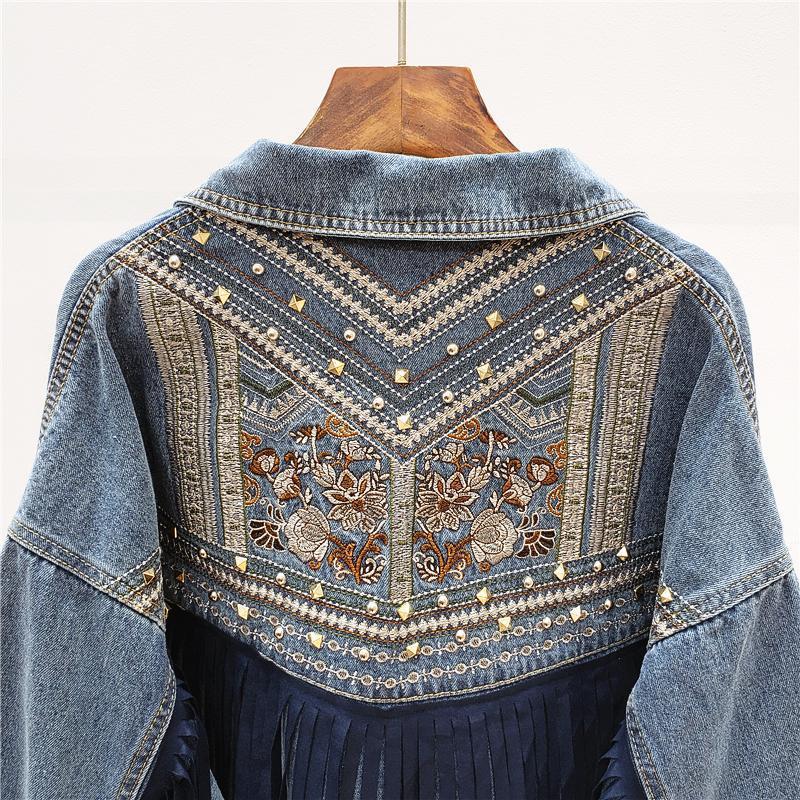 Embroidered Denim Jacket Women Loose Korean Style Wild Spring And Autumn Net Red Denim Jacket
