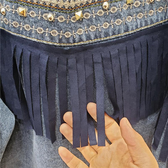 Embroidered Denim Jacket Women Loose Korean Style Wild Spring And Autumn Net Red Denim Jacket