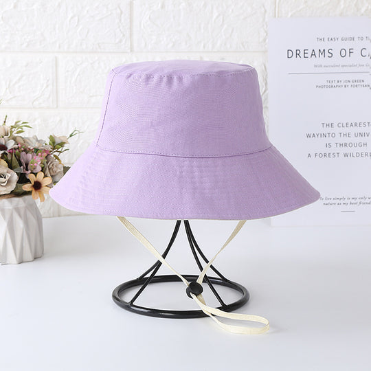 Double-Sided Men And Women Wind Rope Fisherman Hat Fashion Basin Hat Hat Outdoor Climbing Hat