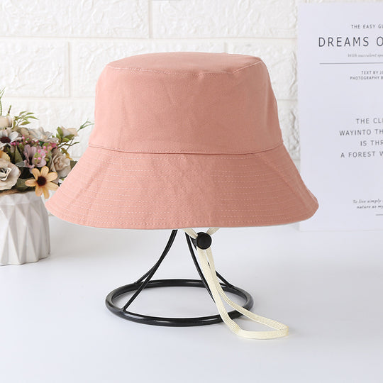 Double-Sided Men And Women Wind Rope Fisherman Hat Fashion Basin Hat Hat Outdoor Climbing Hat