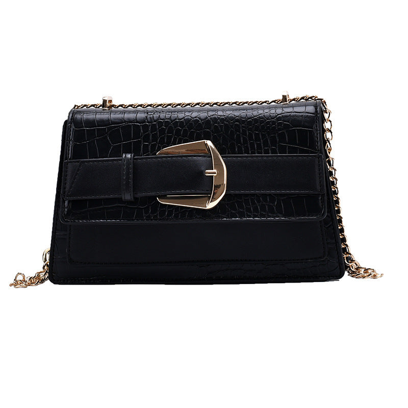 Net Celebrity Chain Small Bag Handbags New Korean Version Of The Stone Grain Messenger Bag Ins Small Shoulder Bag Tide Net