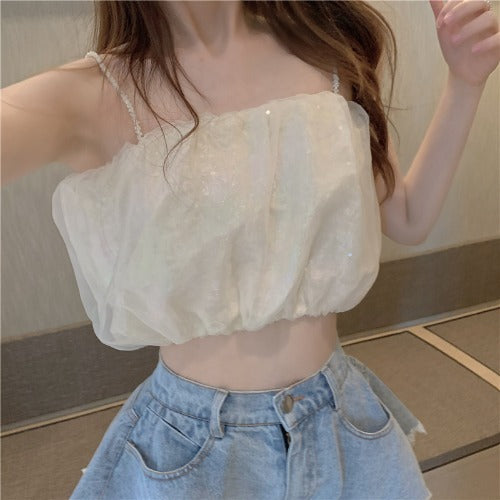 Lace Bottoming, Denim High-waisted Shorts, Two-piece Women