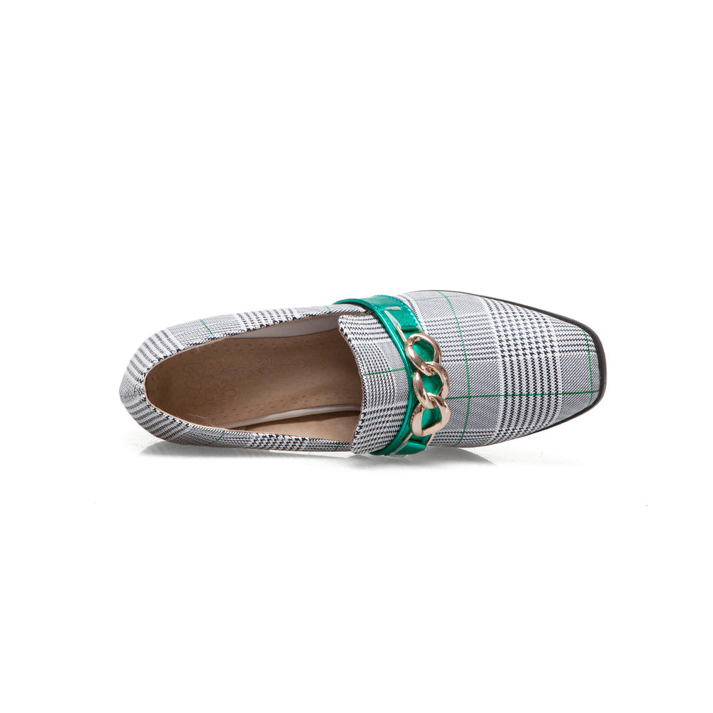 Metal decorative single shoes women