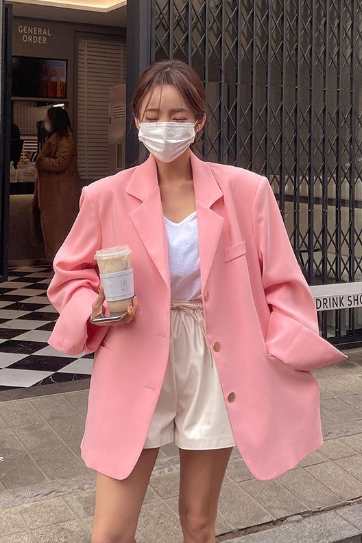 Temperament Casual Loose Large Size Jacket Women Mid-length