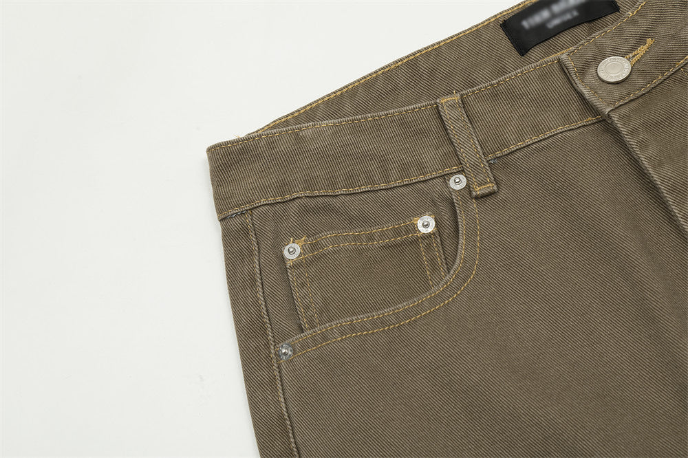Fashion Denim Straight-leg Trousers Men