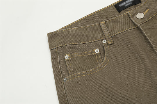 Fashion Denim Straight-leg Trousers Men