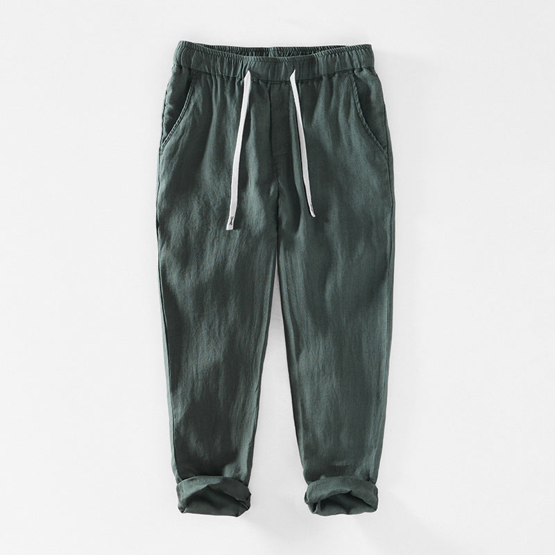 Fashion Linen Leisure Trousers Men