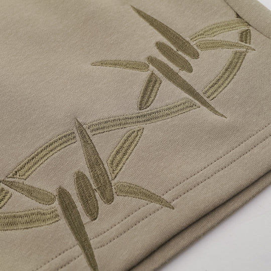 Sports Shorts Men And Women Thorns Embroidery Knitted Sweatpants