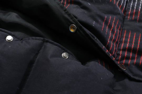 Winter thick loose digital portrait print jacket