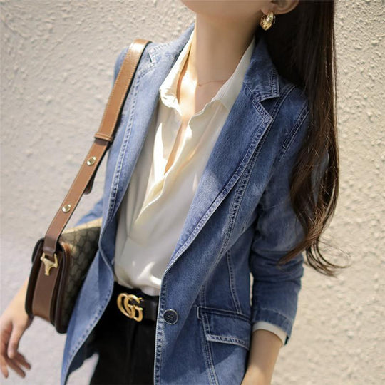 Denim Suit Jacket For Women Spring And Autumn New