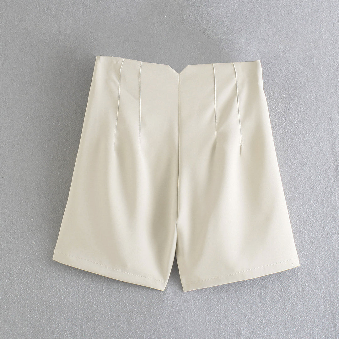 Temperament Simple High Waist Casual Shorts Women