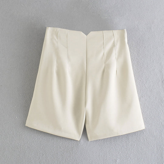 Temperament Simple High Waist Casual Shorts Women