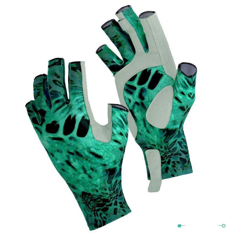 Fishing Gloves Exposed Five Fingers Breathable Non-slip Sunscreen Men