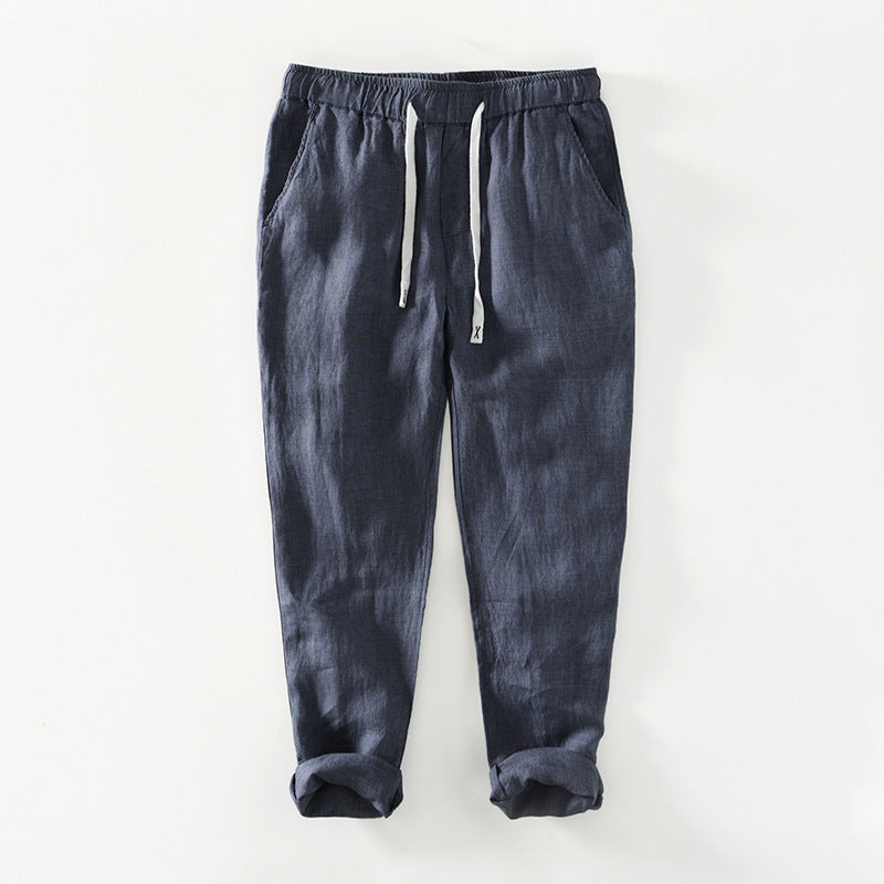 Fashion Linen Leisure Trousers Men