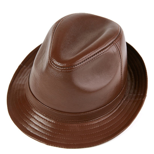 Real Sheepskin Hat Men Autumn And Winter Retro Gentleman