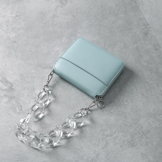 Acrylic transparent chain portable crossbody ladies square bag